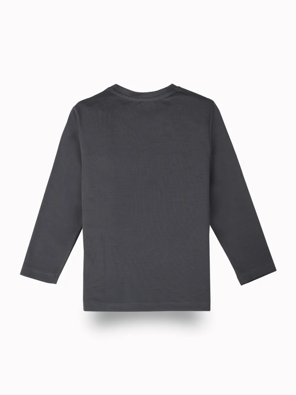 Gini And Jony Boys Grey Typographic Print Cotton T-Shirt Full Sleeves