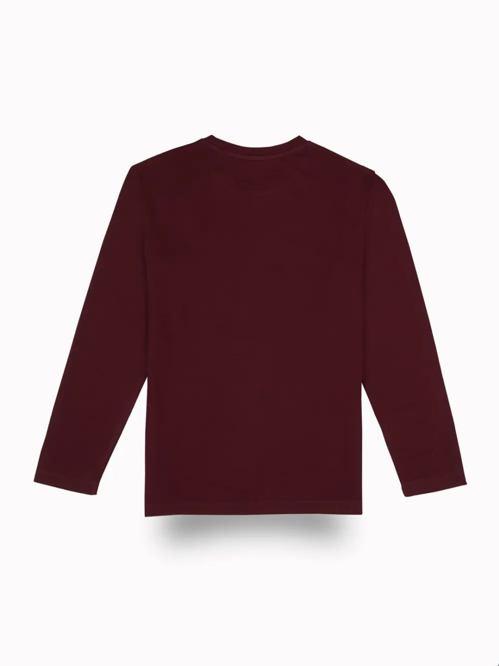 Gini And Jony Boys Maroon Typographic Print Cotton T-Shirt Full Sleeves