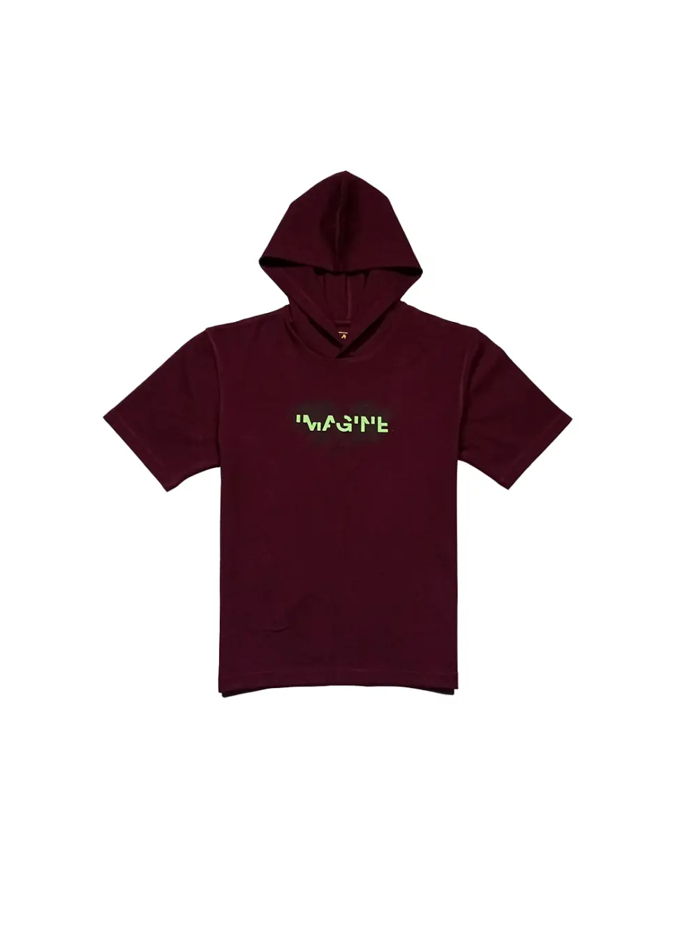 Gini And Jony Boys Burgundy Graphic Print Cotton T-Shirt Half Sleeves