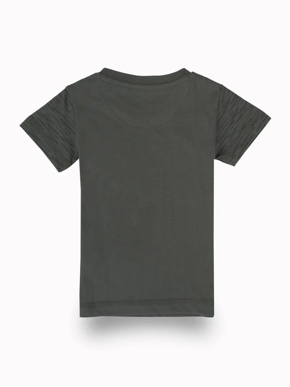 Gini And Jony Boys Olive Graphic Print Cotton T-Shirt Half Sleeves
