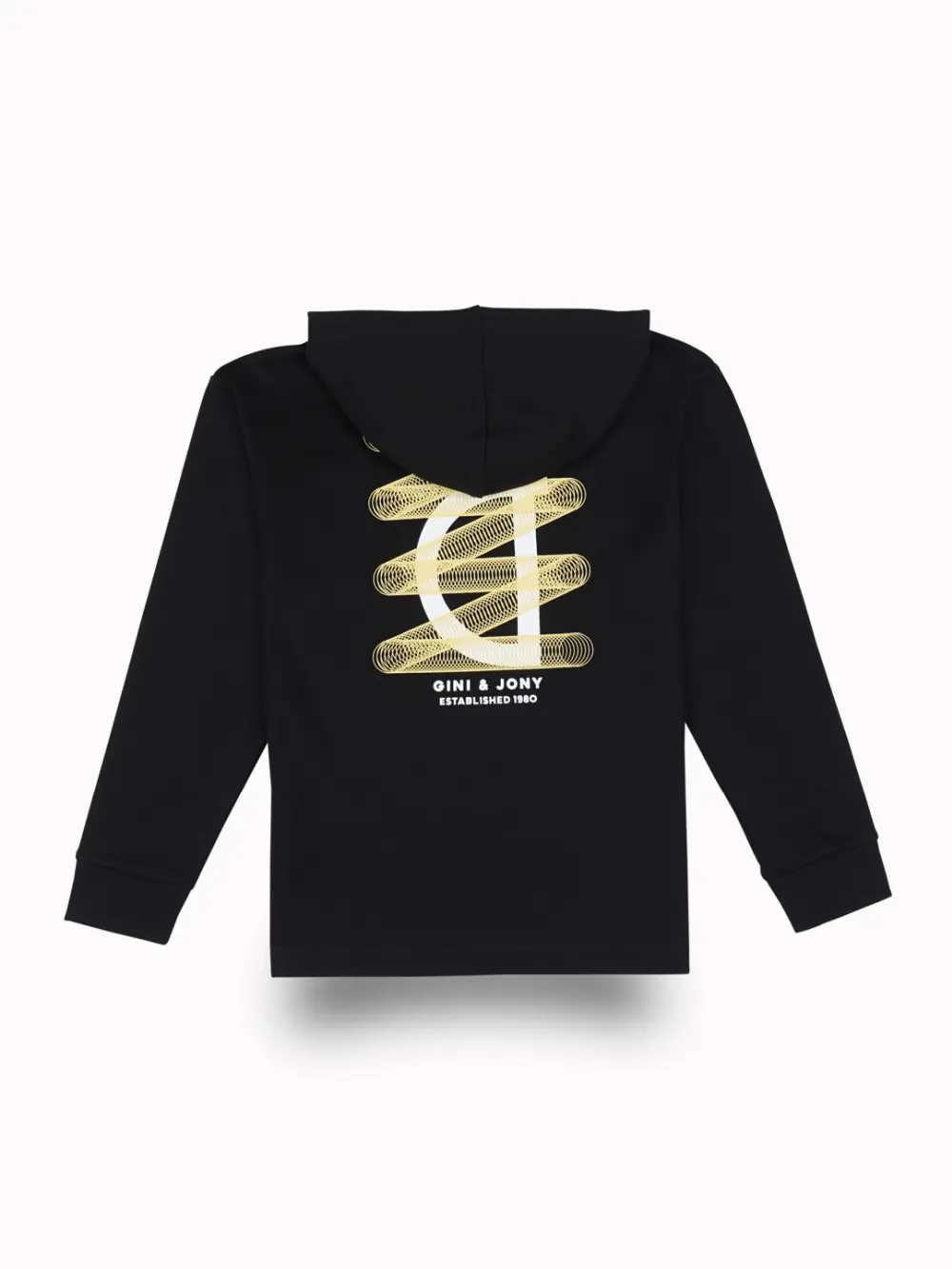 Gini And Jony Boys Black Graphic Print Cotton T-Shirt Full Sleeves