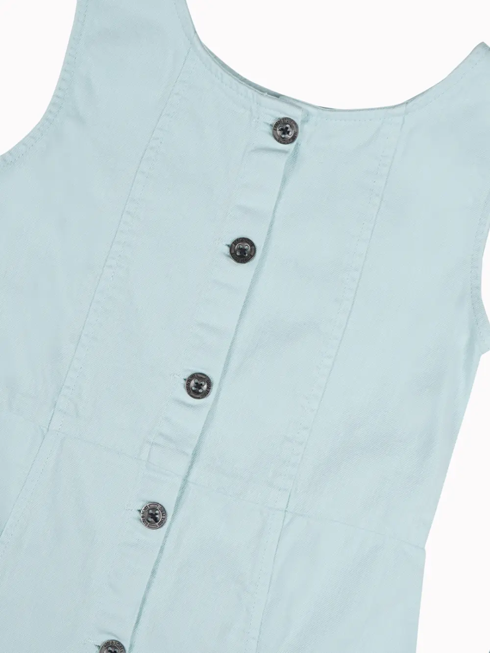 Gini And Jony Girls Blue Solid Cotton Dungree Full Sleeves