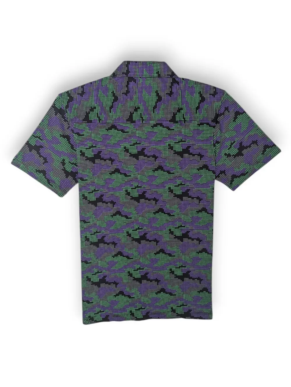Gini And Jony Boys Black Camouflage Cotton Shirt Half Sleeves