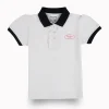 Gini And Jony Girls White Color Block Cotton Knits Top Half Sleeves 9-10 Years