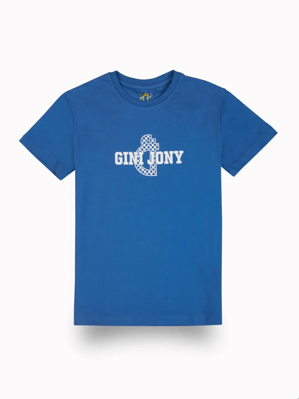 Gini And Jony Boys Blue Typographic Print Cotton T-Shirt Half Sleeves
