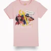 Gini And Jony Girls Pink Digital Print Cotton Knits Top Half Sleeves 9-10 Years