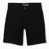 Gini And Jony Boys Black Solid Cotton Bermuda Fixed Waist
