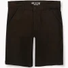 Gini And Jony Boys Olive Solid Cotton Fixed Waist Bermuda