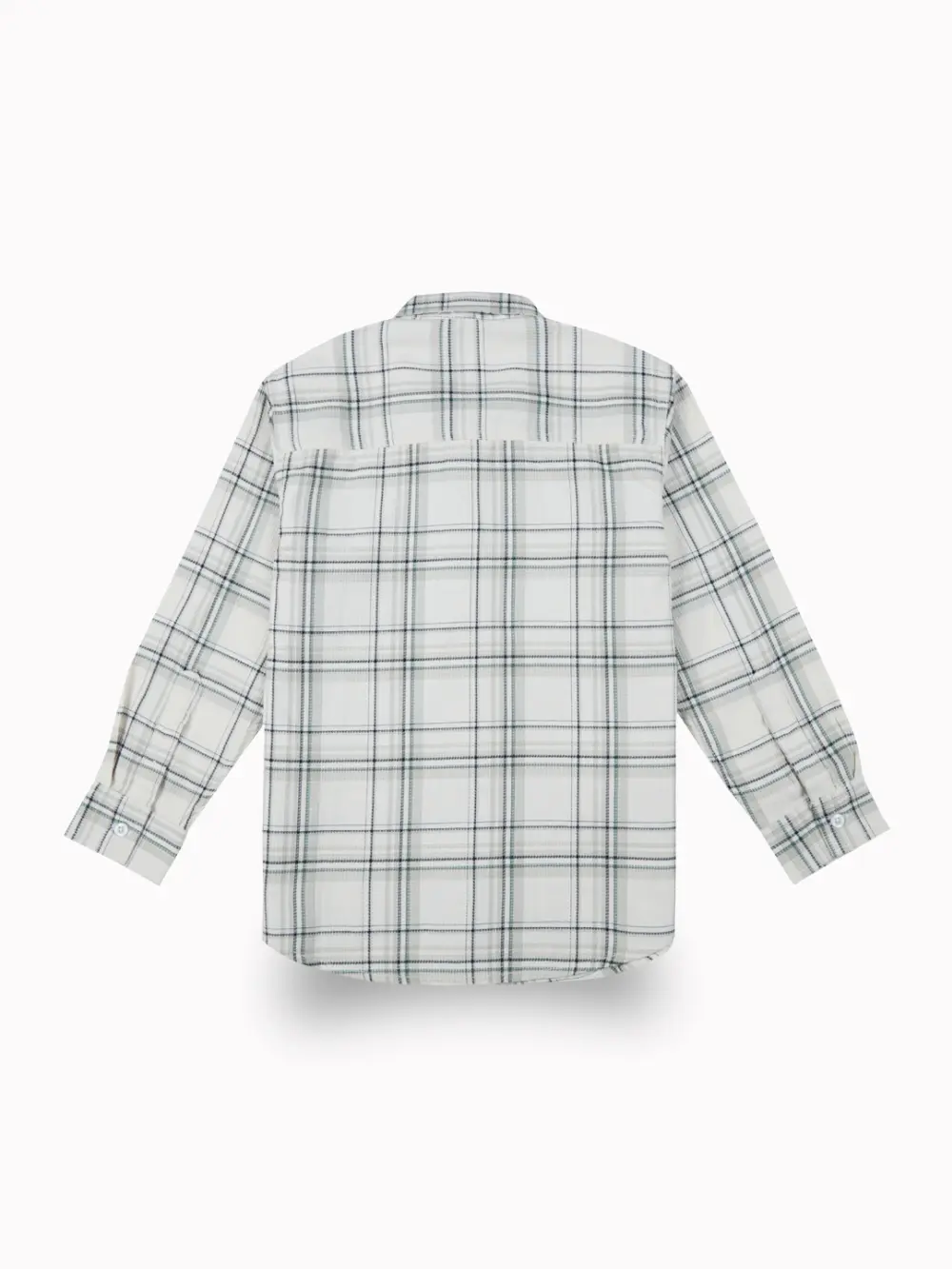 Gini And Jony Boys White Checks Cotton Shirt Full Sleeves