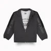 Gini And Jony Girls Grey Typographic Print Taffeta Woven Jacket Full Sleeves 9-10 Years