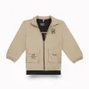Gini And Jony Girls Beige Graphic Print Taffeta Woven Jacket Full Sleeves 9-10 Years