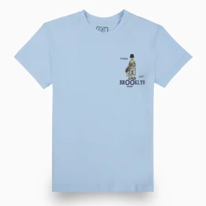 Gini And Jony Boys Light Blue Graphic Print Cotton T-Shirt Half Sleeves
