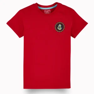 Gini And Jony Boys Red Graphic Print Cotton T-Shirt Half Sleeves