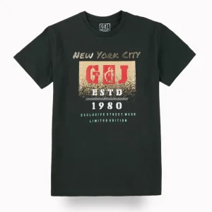 Gini And Jony Boys Green Graphic Print Cotton T-Shirt Half Sleeves