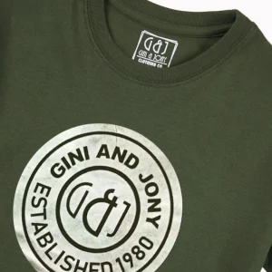 Gini And Jony Boys Green Typographic Print Cotton T-Shirt Half Sleeves
