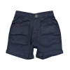 Gini And Jony Boys Navy Solid Cotton Shorts Fixed Waist