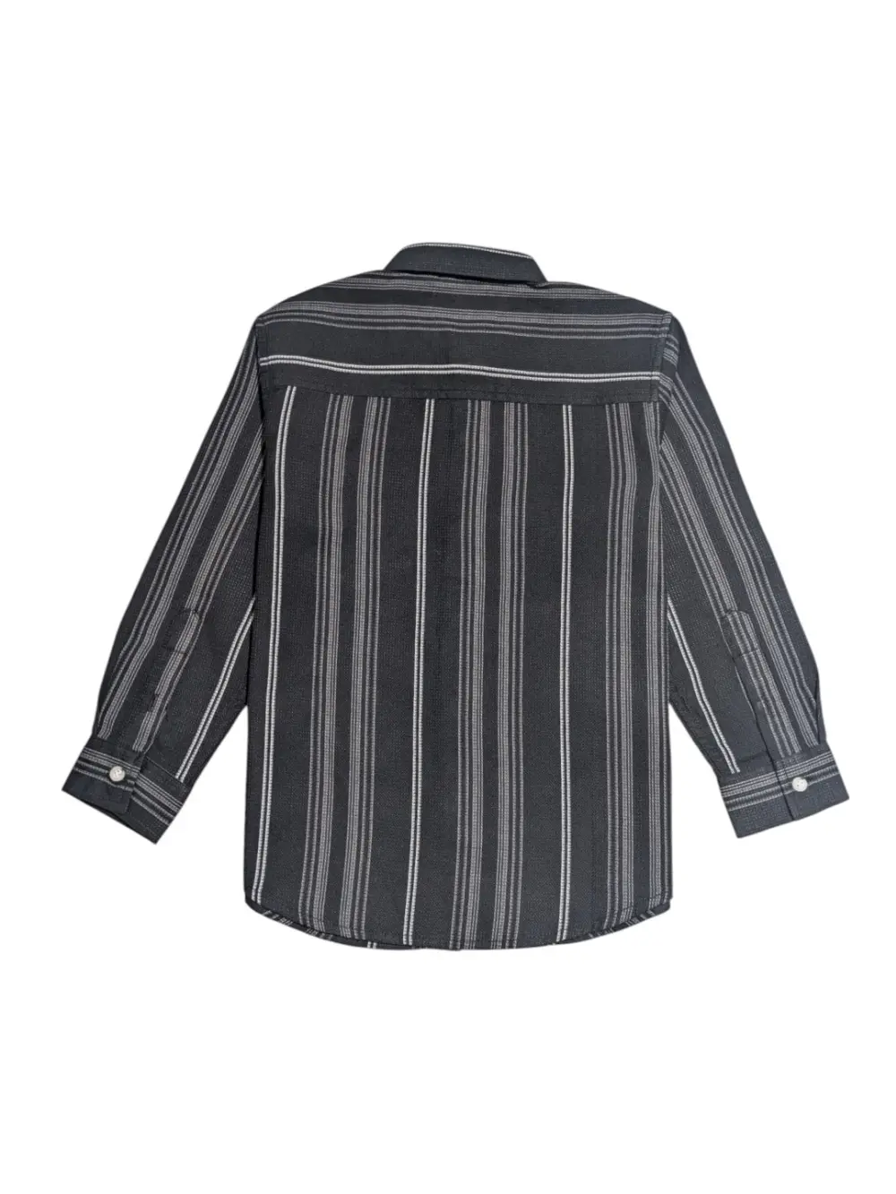 Gini And Jony Boys Black Stripes Cotton Shirt Full Sleeves