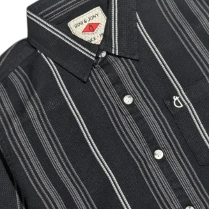Gini And Jony Boys Black Stripes Cotton Shirt Full Sleeves