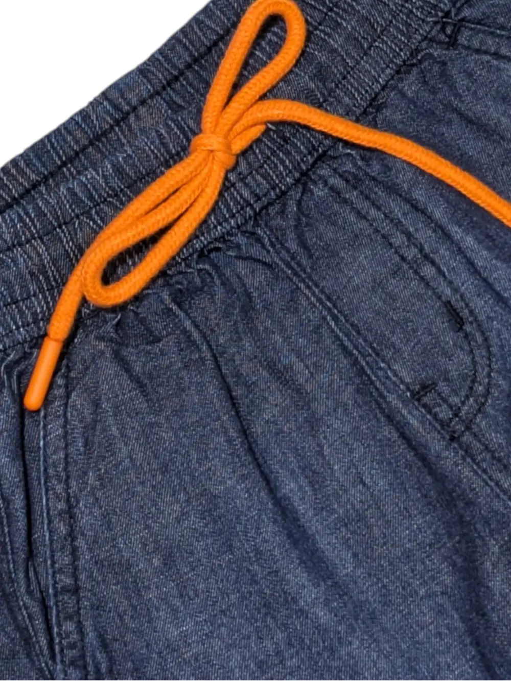 Gini And Jony Boys Dark Blue Typographic Print Denim Bermuda Elasticated
