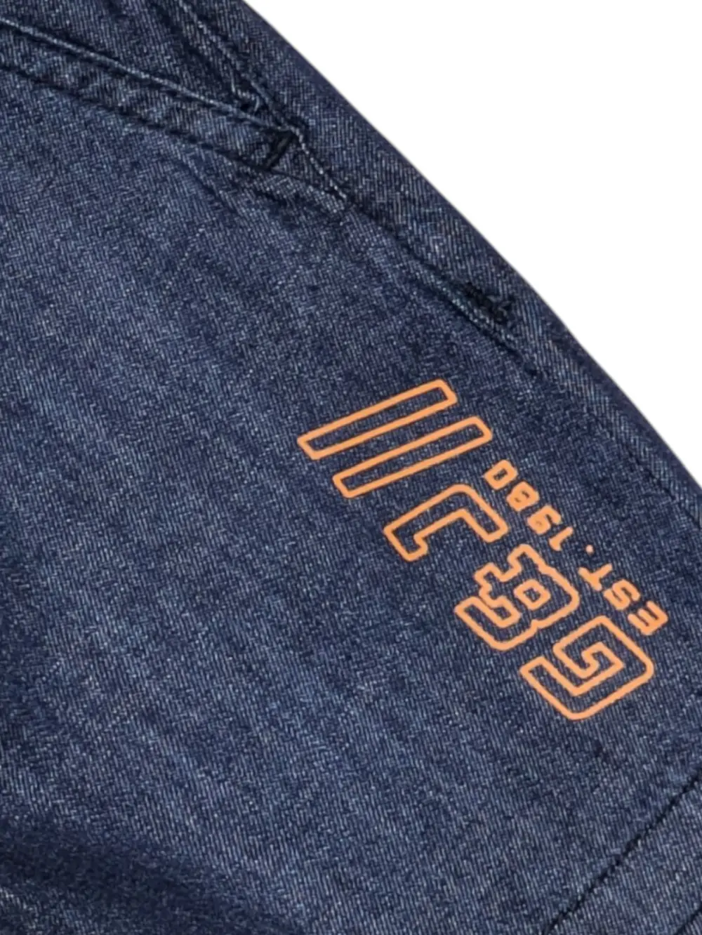 Gini And Jony Boys Dark Blue Typographic Print Denim Bermuda Elasticated