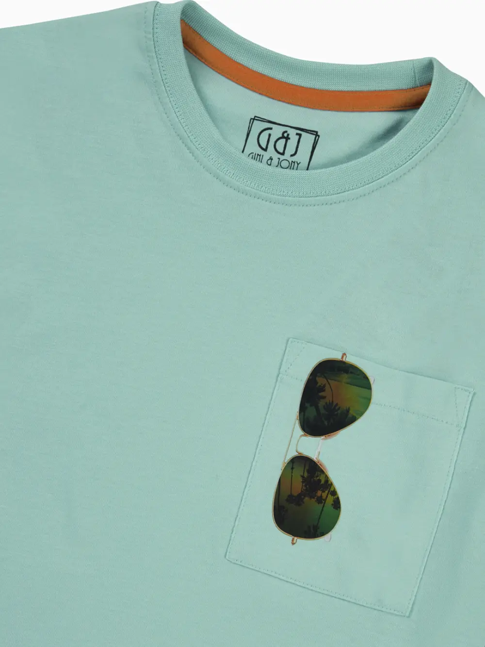Gini And Jony Boys Light Blue Graphic Print Cotton T-Shirt Half Sleeves