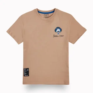 Gini And Jony Boys Brown Graphic Print Cotton T-Shirt Half Sleeves