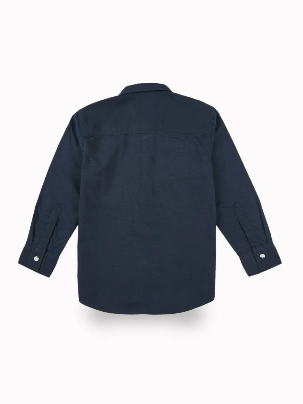 Gini And Jony Boys Navy Blue Typographic Print Cotton Shirt Full Sleeves