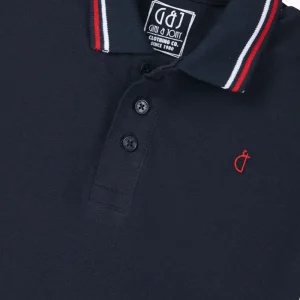 Gini And Jony Boys Navy Blue Brand Logo Cotton T-Shirt Half Sleeves
