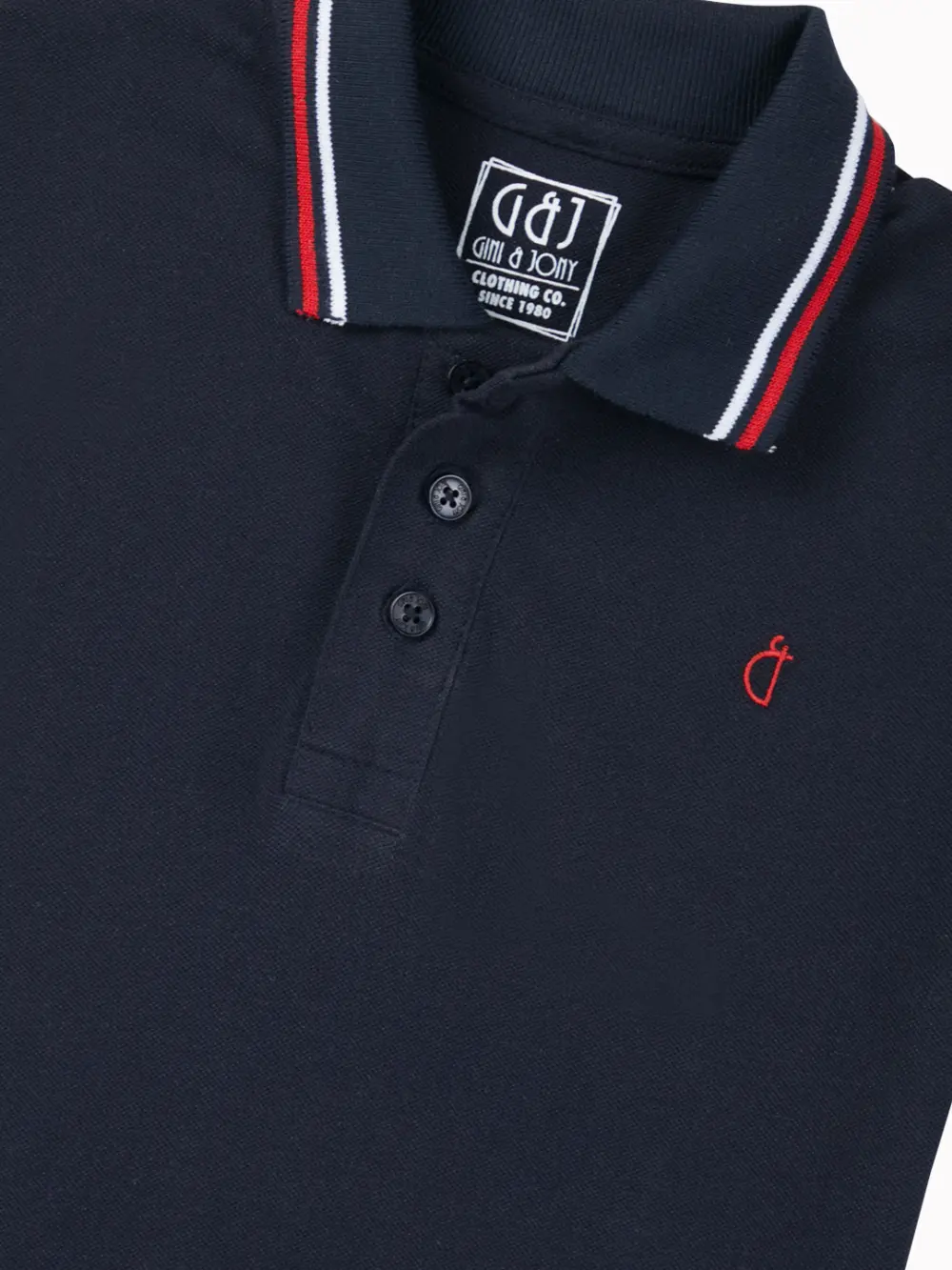 Gini And Jony Boys Navy Blue Brand Logo Cotton T-Shirt Half Sleeves