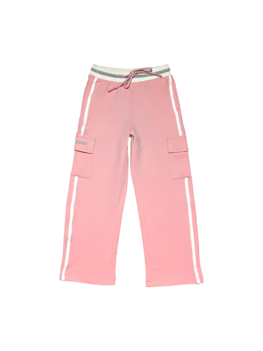 Gini And Jony Girls Pink Color Block Cotton Track Pant Elasticated