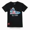 Gini And Jony Boys Black Graphic Print Cotton T-Shirt Half Sleeves