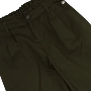Gini And Jony Girls Olive Embroidery Cotton Culottes Elasticated