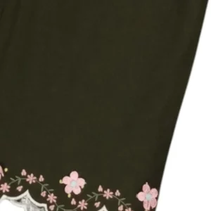 Gini And Jony Girls Olive Embroidery Cotton Culottes Elasticated