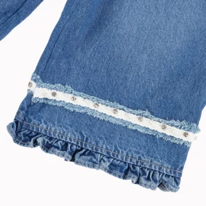 Gini And Jony Girls Blue Washed Denim Culottes Elasticated