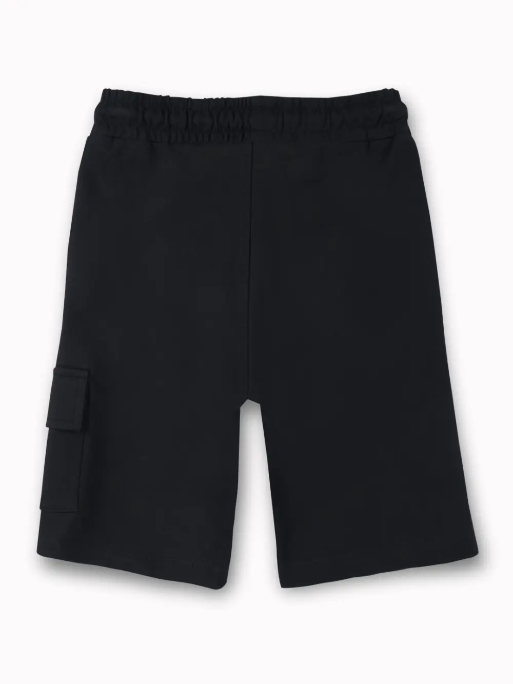 Gini And Jony Boys Black Typographic Print Cotton Bermuda Elasticated