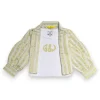 Gini And Jony Girls Yellow Typographic Print Cotton Woven Top Cap Sleeves 13-14 Years