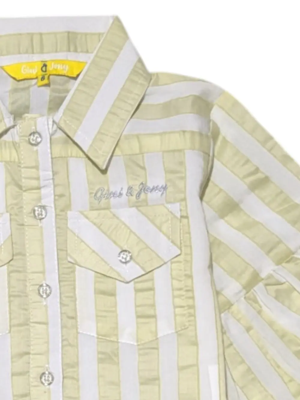 Gini And Jony Girls Yellow Typographic Print Cotton Woven Top Cap Sleeves 13-14 Years