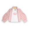 Gini And Jony Girls Pink Typographic Print Cotton Woven Top Cap Sleeves 9-10 Years