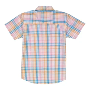Gini And Jony Boys Pink Checks Cotton Shirt Half Sleeves