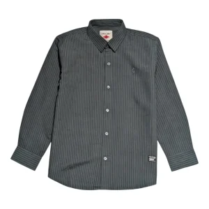 Gini And Jony Boys Green Stripes Cotton Shirt Full Sleeves