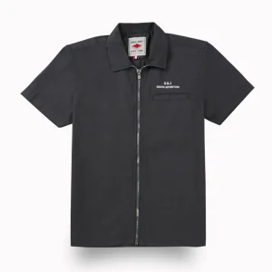 Gini And Jony Boys Dark Grey Typographic Print Cotton Shirt Half Sleeves
