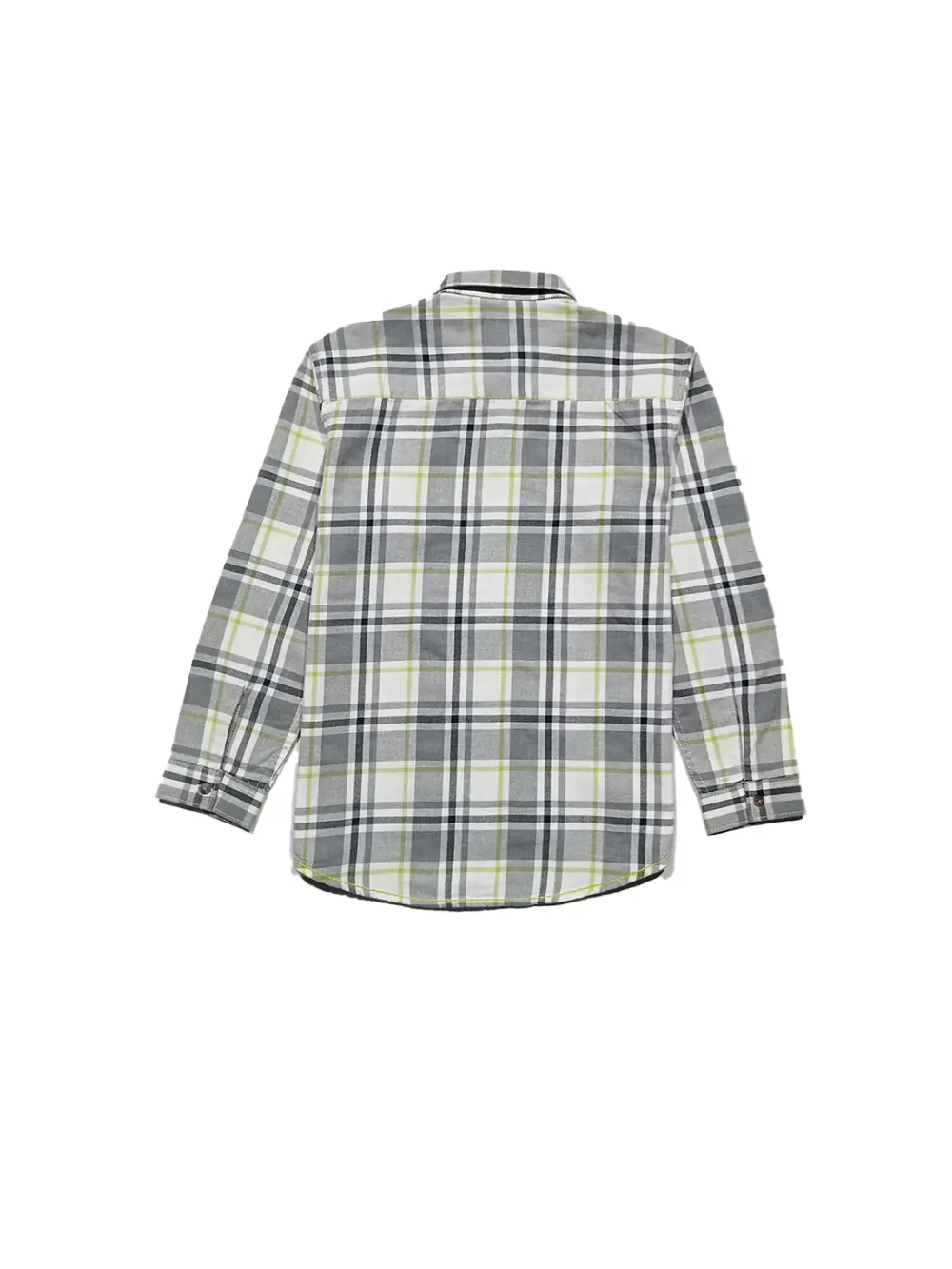 Gini And Jony Boys Grey Checks Cotton Shirt Full Sleeves