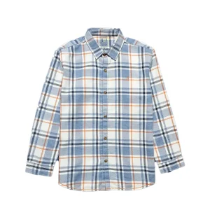 Gini And Jony Boys Blue Checks Cotton Shirt Full Sleeves