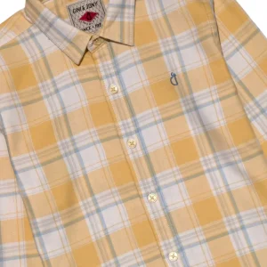 Gini And Jony Boys Yellow Checks Cotton Shirt Full Sleeves