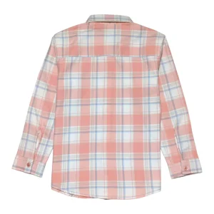 Gini And Jony Boys Pink Checks Cotton Shirt Full Sleeves