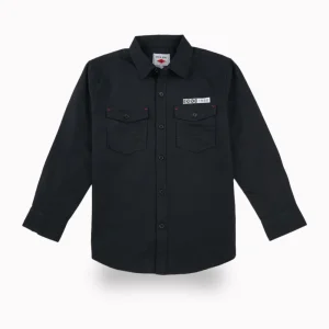 Gini And Jony Boys Black Solid Cotton Shirt Full Sleeves