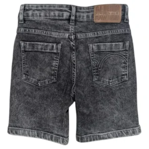 Gini And Jony Boys Black Washed Denim Bermuda Fixed Waist
