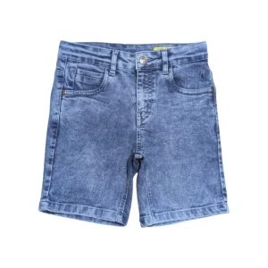 Gini And Jony Boys Blue Washed Denim Bermuda Fixed Waist