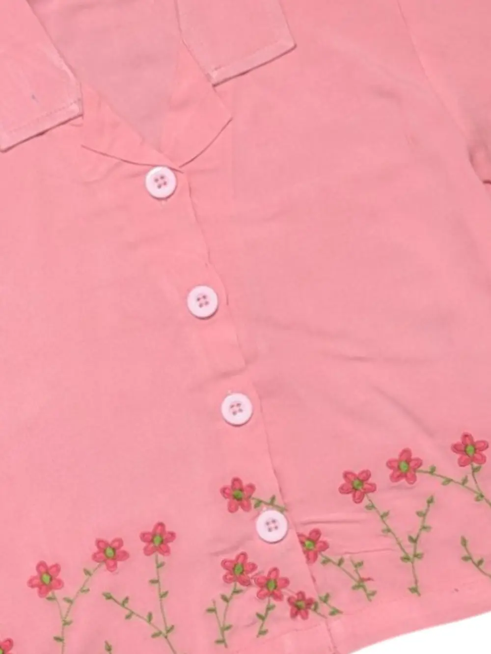 Gini And Jony Girls Pink Embroidery Cotton Cordinate Half Sleeves 9-10 Years