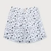 Palm Tree Boys White Conversational Print Cotton Shorts Elasticated